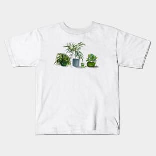 Houseplants #3 Watercolor Kids T-Shirt